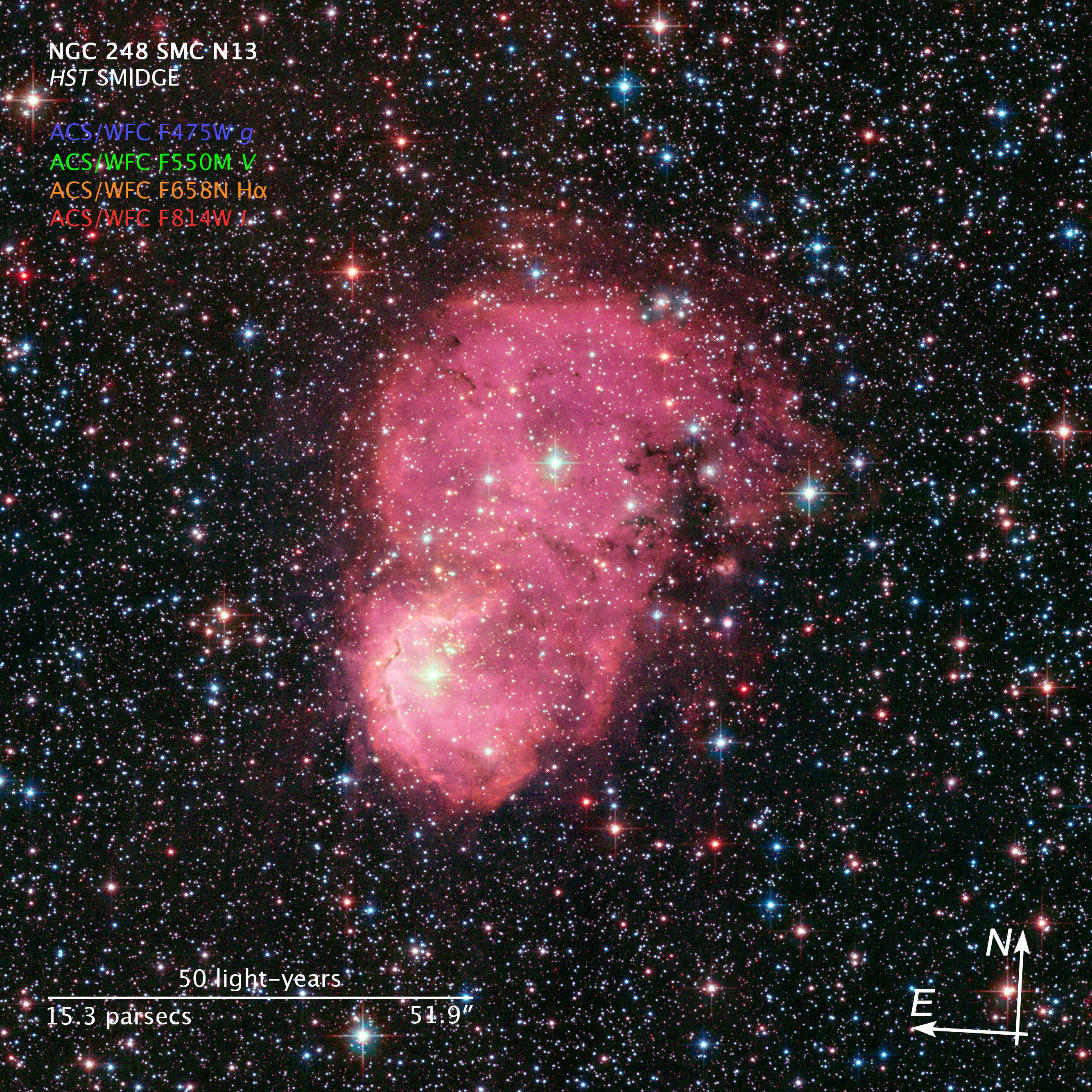 Scale and Compass for NGC 248 - NASA Science